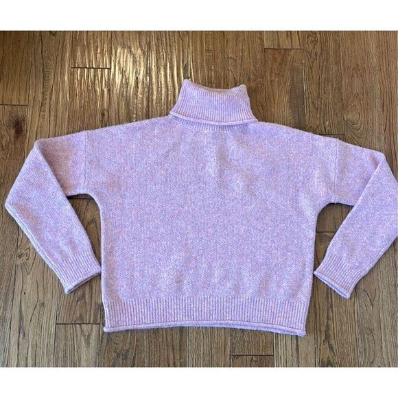 Kut from the Kloth pink wool blend cropped turtleneck sweater xs - Picture 7 of 7